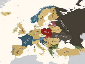 Avrupa'nın en popüler isimleri
