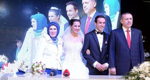 Erdoğan olimpiyat şampiyonunun düğününe katıldı