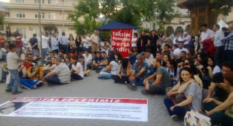 Bursa'da 'Gezi' için dayanışma çadırı