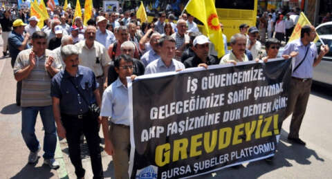 KESK Gezi için Bursa'da grevde