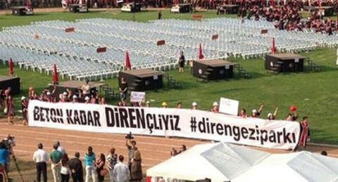 ODTÜ mezuniyette Gezi ve Lice'yi pankartlarına taşıdı