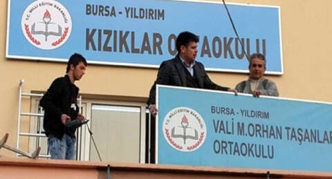 Orhan Taşanlar'ın adı okuldan çıkarıldı