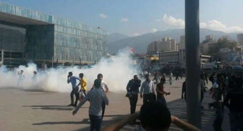 Bursa'da Kobane gösterilerinde olaylar