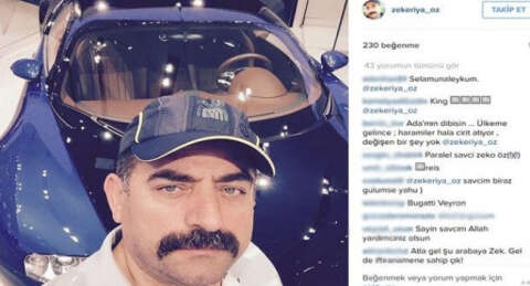 Zekeriya Öz Instagram'da ortaya çıktı