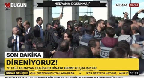 Polis, İpek Medya'ya biber gazıyla girdi