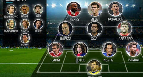 Şampiyonlar Ligi'nde tüm zamanların en iyi kadrosu