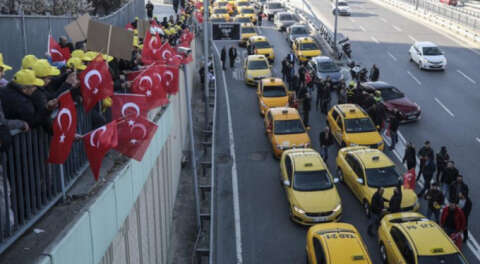 İstanbul'da taksicilerden "Uber" tepkisi