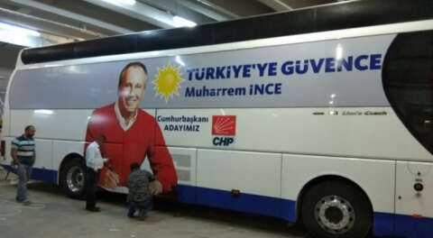 Muharrem İnce'nin seçim otobüsleri hazır