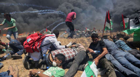 İsrail'den Gazze'de katliam; 59 ölü, 2700 yaralı