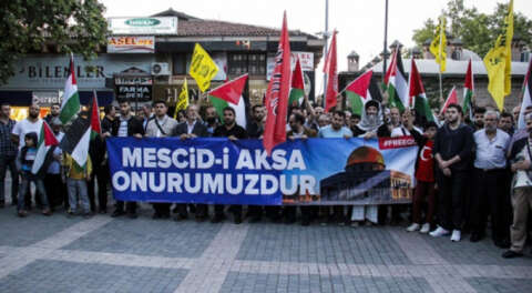 Bursa'da ABD ve İsrail'e Kudüs tepkisi