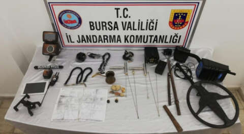 Bursa'da izinsiz kazı çetesine operasyon