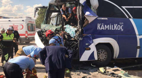 Susurluk'ta feci kaza; 1 ölü, 17 yaralı