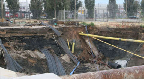 İzmir'de metro inşaatında göçük