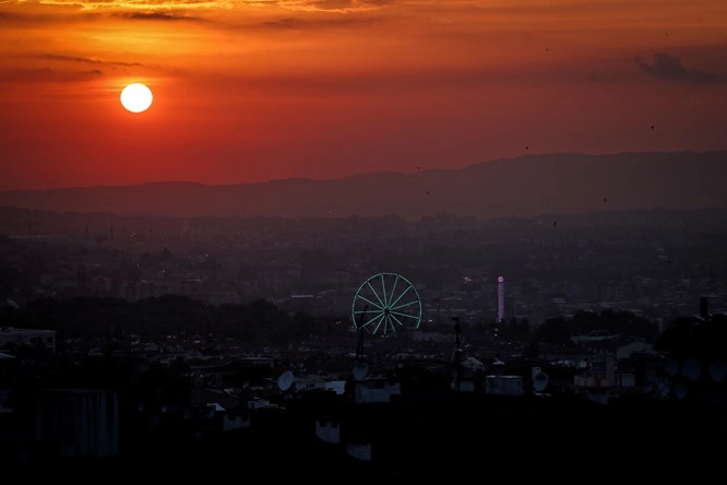 Bursa'da gün batımı büyüledi