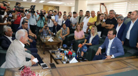 İmamoğlu'ndan HDP'li başkanlara ziyaret