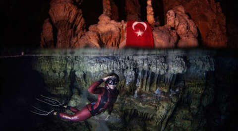 Şahika Ercümen'den mağarada dünya rekoru