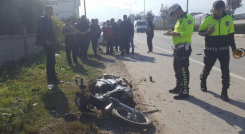 Bursa'da motosiklet sürücüsünün feci ölümü