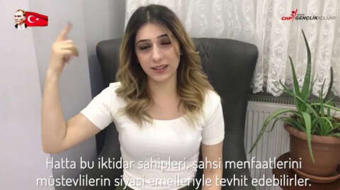CHP'li Gençlerden İşaret Diliyle 'Gençliğe Hitabe'