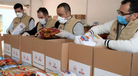BTSO ramazanda 5 bin gıda kolisi dağıttı