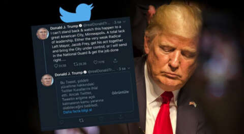 Twitter'dan Trump'ın paylaşımına 'şiddet' uyarısı