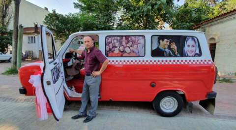 İznik'te "Çiçek Abbas" minibüsü gelin arabası olacak