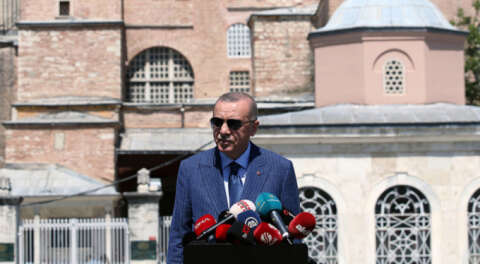 Erdoğan, Ayasofya'da konuştu: Türkiye uçuşta!