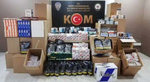 İnegöl'de kaçak tütün operasyonu; 3 gözaltı