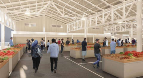 Millet Mahallesi kapalı pazar yeri için ilk kazma