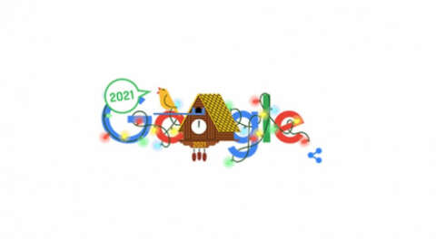 Google, yeni yılı 'doodle' ile kutladı