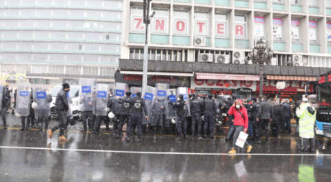 Birleşik Kamu-İş'in Ankara'daki eylemine polis engeli