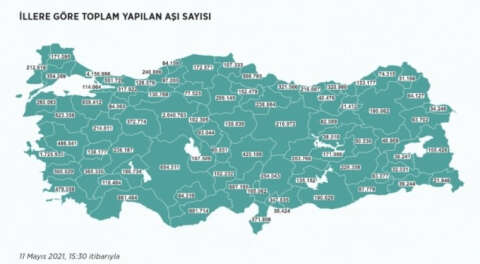 Bursa'da 939 bin 412 doz Kovid-19 aşısı yapıldı
