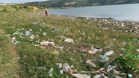 İnegöl Boğazköy Barajı çöplüğe dönmüş!