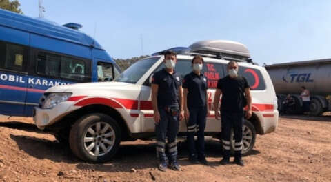 Bursa İl Sağlık Müdürlüğü ekipleri yangın bölgesinde