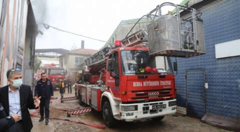 Bursa'da tekstil atölyesinde çıkan yangın söndürüldü