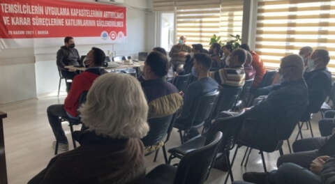 Bursa'da, DİSK'ten 'İşçi sağlığı ve iş güvenliği' eğitimi