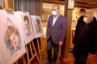 Nazım Hikmet Karikatürleri sergisi Mudanya'da açıldı