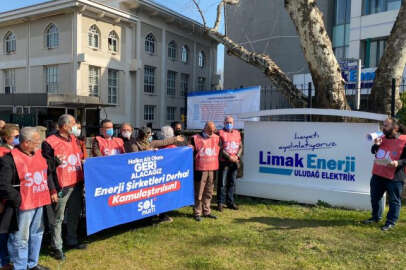Bursa’da elektrik zamları Limak önünde protesto edildi