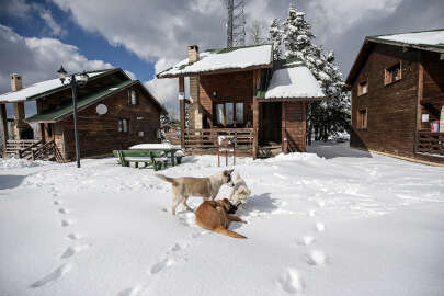 Uludağ'da nisan ortasında kış tatili