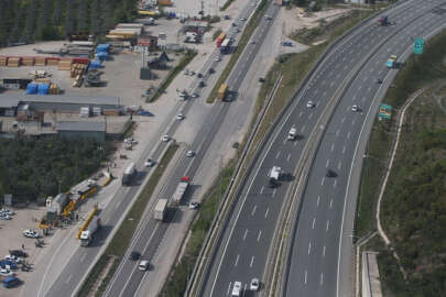 Bayram öncesi helikopterli trafik denetimi