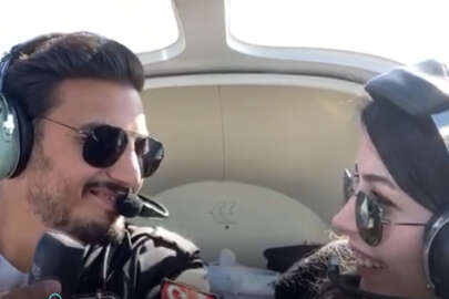 Ölen pilotun kız arkadaşına havada yaptığı evlilik teklifinin görüntüleri ortaya çıktı