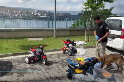 Bursa'da çocuk bisikletinden uyuşturucu çıktı