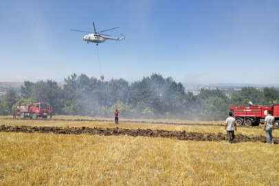 Mustafakemalpaşa'da makilik alanda yangın