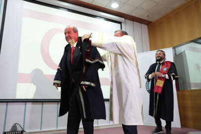 BUÜ'den KKTC Cumhurbaşkanı Ersin Tatar'a fahri doktora