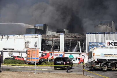 Karesi Tekstil'de çıkan yangın kontrol altına alındı