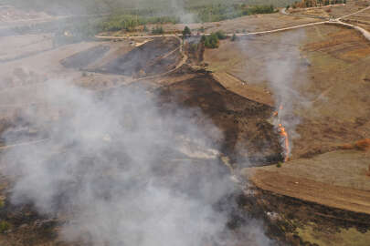 Orhaneli'de çıkan anız yangını söndürüldü