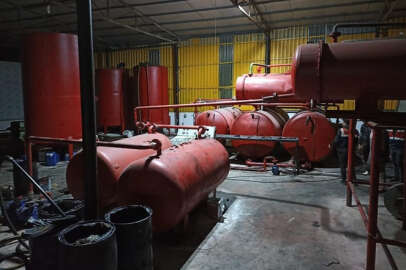 Bursa'da kaçak tesiste 31 bin litre akaryakıt ele geçirildi