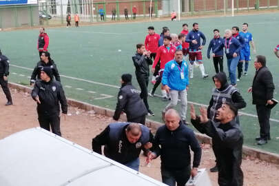 Bursa'da amatör lig maçında sahaya girerek polisi yaralayan şüpheli tutuklandı