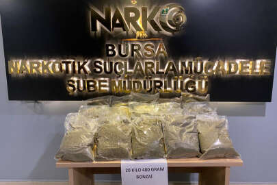 Bursa'da 20 kilo 481 gram sentetik uyuşturucu ele geçirildi