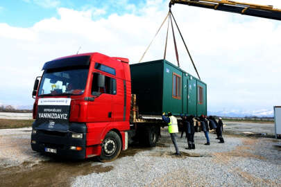 İznik'teki konteynerler deprem bölgesine gönderildi