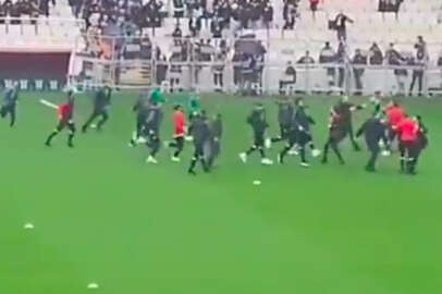 Bursaspor-Amedspor maçı öncesinde saha karıştı